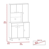 Alacena Della Plus Blanco 90x169cm con Un Entrepaño y con Seis Puertas - Muebles Organizadores | Bylmo