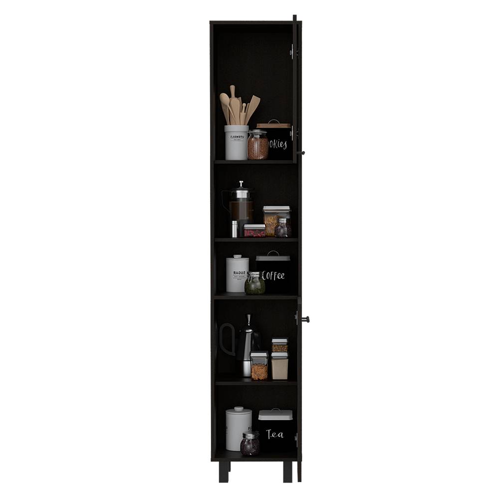 Alacena Hobart Wengue 40 cm con Dos Puertas y Entrepaños - Muebles Organizadores | Bylmo