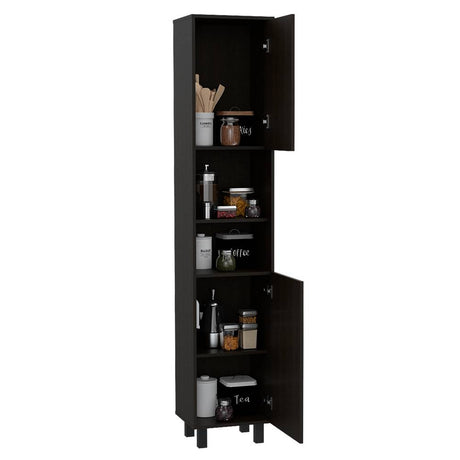 Alacena Hobart Wengue 40 cm con Dos Puertas y Entrepaños - Muebles Organizadores | Bylmo