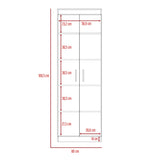 Alacena Nepal Miel y Blanco 60x170cm con Dos Puertas
