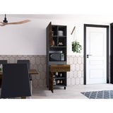 Alacena Next Plomo y Caramelo 60.1x208cm sin Cajones y con Dos Puertas - Muebles Organizadores | Bylmo