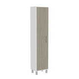 Mueble de Aseo Laska Blanco Nacar 40x180cm con Una Puerta - Muebles Organizadores | Bylmo