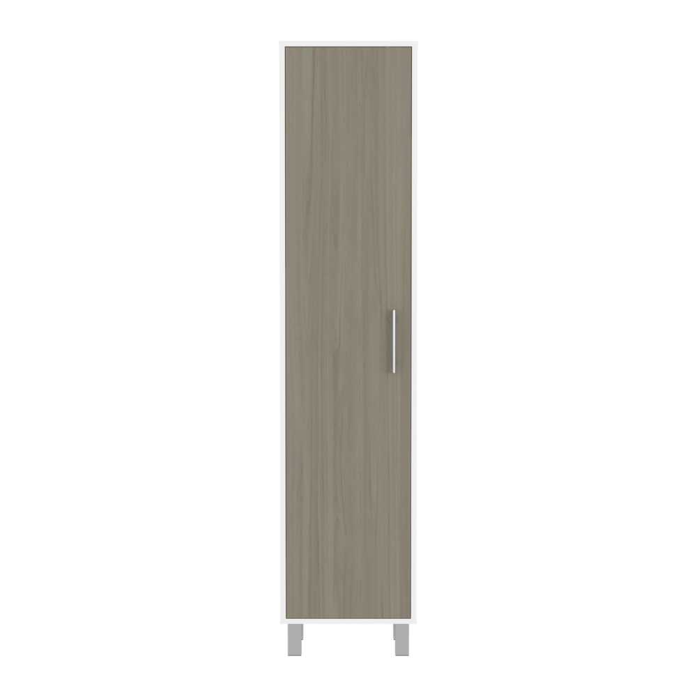 Mueble de Aseo Laska Blanco Nacar 40x180cm con Una Puerta - Muebles Organizadores | Bylmo