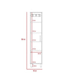Mueble de Aseo Laska Blanco Nacar 40x180cm con Una Puerta - Muebles Organizadores | Bylmo