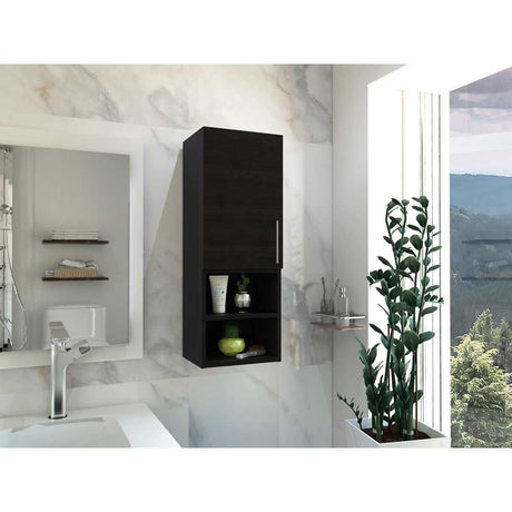Gabinete de Baño Barcelona Wengue 30x81.5cm Rectangular sin Espejo y con Dos Entrepaños - Gabinetes | Bylmo
