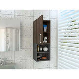 Gabinete de Baño Madrid Coñac y Plomo 30x80cm Rectangular con Dos Entrepaños - Gabinetes | Bylmo