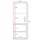 Gabinete de Baño Madrid Coñac y Plomo 30x80cm Rectangular con Dos Entrepaños - Gabinetes | Bylmo