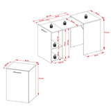 Mueble Auxiliar Budapest Cafe 131 cm Transformable - Muebles Organizadores | Bylmo