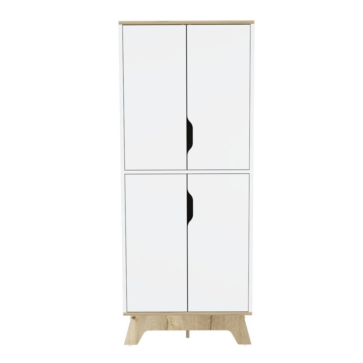 Mueble Auxiliar Z60 Blanco 60 cm con Puertas y Patas de Madera - Barras y Muebles Auxiliares | Bylmo