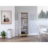 Mueble Auxiliar Z60 Blanco 60 cm con Puertas y Patas de Madera - Barras y Muebles Auxiliares | Bylmo