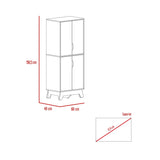 Mueble Auxiliar Z60 Blanco 60 cm con Puertas y Patas de Madera - Barras y Muebles Auxiliares | Bylmo