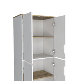Mueble Auxiliar Z60 Blanco 60 cm con Puertas y Patas de Madera - Barras y Muebles Auxiliares | Bylmo