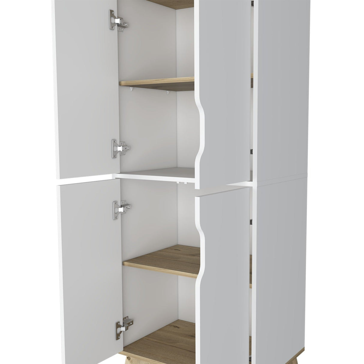 Mueble Auxiliar Z60 Blanco 60 cm con Puertas y Patas de Madera - Barras y Muebles Auxiliares | Bylmo