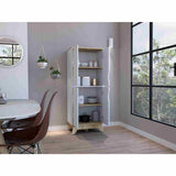 Mueble Auxiliar Z60 Blanco 60 cm con Puertas y Patas de Madera - Barras y Muebles Auxiliares | Bylmo
