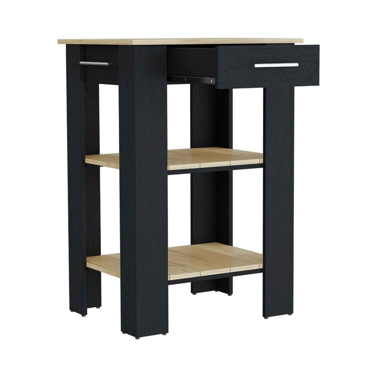 Mueble Auxiliar de Cocina 23 Cala Wengue 65 cm con Un Cajón y Dos Entrepaños - Barras y Muebles Auxiliares | Bylmo
