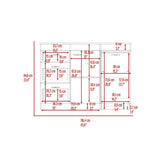 Mueble Auxiliar de Cocina Grecia Coñac 116 cm con Tres Cajones, un Cajón Grande y un Cajón Móvil - Barras y Muebles Auxiliares | Bylmo