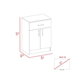 Mueble Organizador Monarca Blanco 45x108cm con Un Cajón y con Dos Puertas y para Microondas - Alacenas y Muebles Microondas | Bylmo