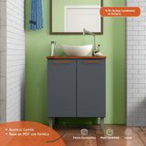 Mueble Salo Grafito 70 cm con Dos Puertas - Gabinetes | Bylmo