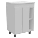 Mueble Meka Blanco 60 cm con Dos Puertas y Entrepaños - Gabinetes | Bylmo
