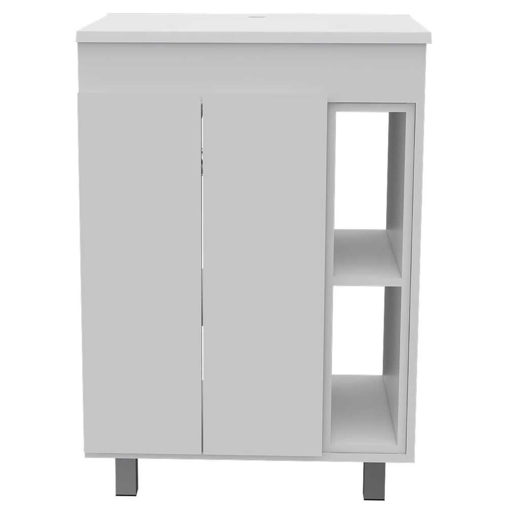 Mueble Meka Blanco 60 cm con Dos Puertas y Entrepaños - Gabinetes | Bylmo