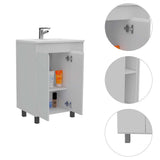 Mueble Meka Blanco 60 cm con Dos Puertas y Entrepaños - Gabinetes | Bylmo