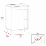 Mueble Meka Blanco 60 cm con Dos Puertas y Entrepaños - Gabinetes | Bylmo