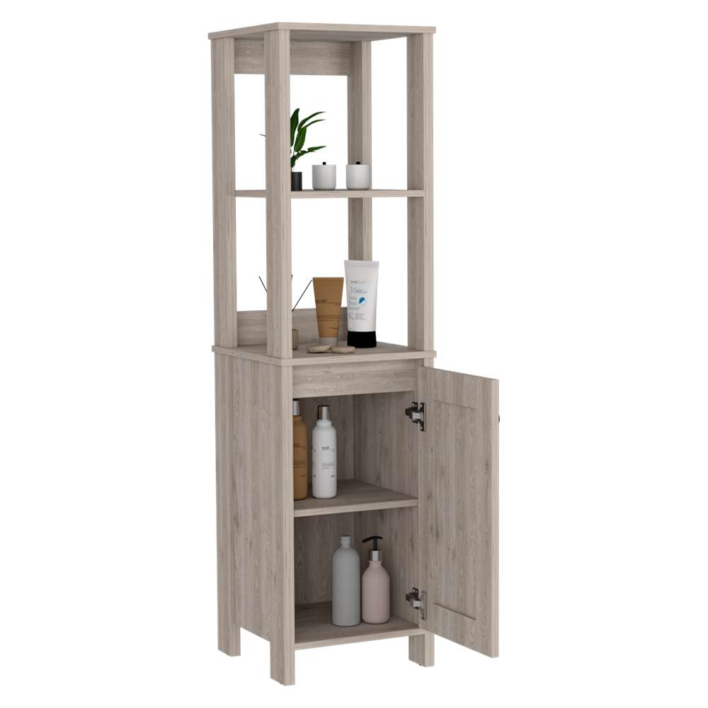 Mueble St Clair Ceniza 40 cm con Una Puerta y Entrepaños - Gabinetes | Bylmo