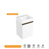 Mueble Santiago Blanco 40 cm con Puerta - Gabinetes | Bylmo