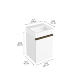 Mueble Santiago Blanco 40 cm con Puerta - Gabinetes | Bylmo