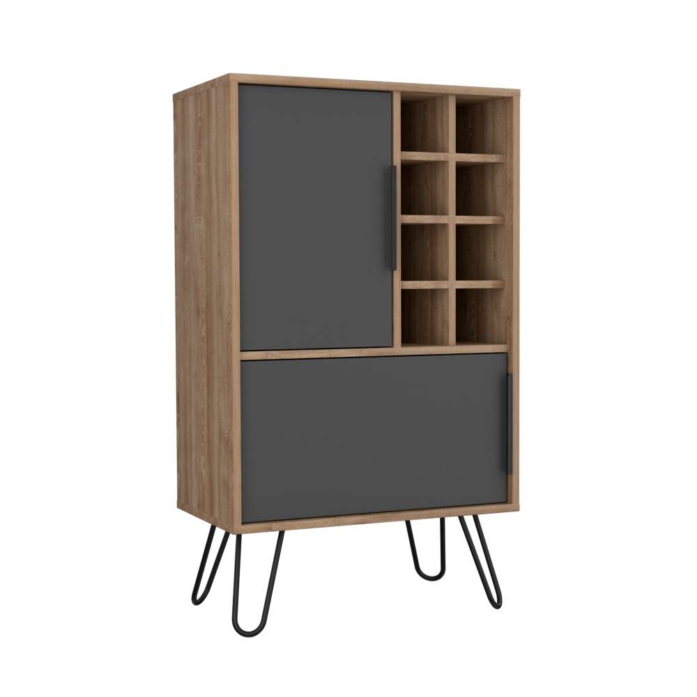 Bar Vegas Miel y Plomo 60 cm con Dos Puertas - Bares | Bylmo
