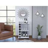Bar Dukat Plus Blanco 55x89cm sin Cajones y con Seis Portabotellas - Bares | Bylmo