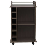 Bar Dukat Roble gris 55x89cm sin Cajones y con Seis Portabotellas - Bares | Bylmo