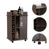 Bar Dukat Roble gris 55x89cm sin Cajones y con Seis Portabotellas - Bares | Bylmo