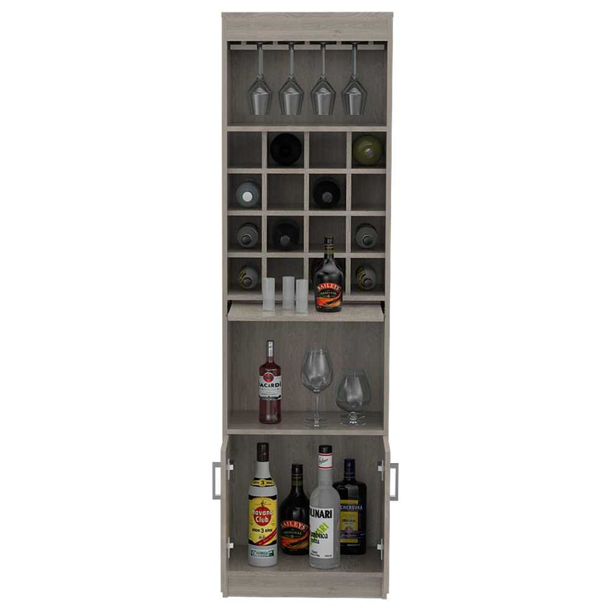 Bar Kava Ceniza 51 cm con Dos Puertas - Bares | Bylmo