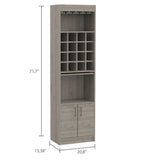 Bar Kava Ceniza 51 cm con Dos Puertas - Bares | Bylmo