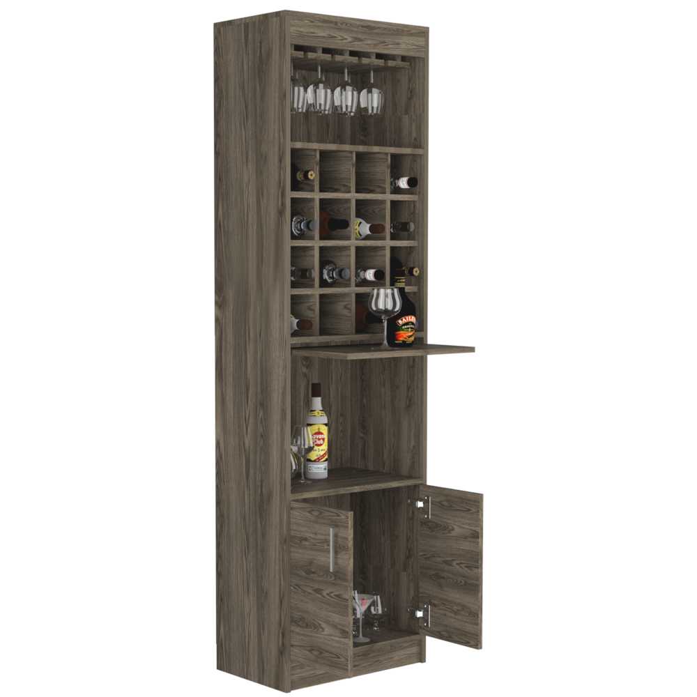Bar Kava Coñac 51x180cm con Un Cajón y con Dieciséis Portabotellas - Bares | Bylmo