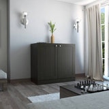 Bar Normandia Wengue 102x94.8cm con Un Cajón y sin Portabotellas - Bares | Bylmo