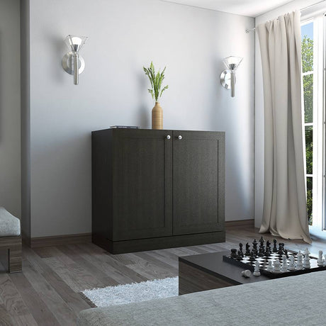 Bar Normandia Wengue 102x94.8cm con Un Cajón y sin Portabotellas - Bares | Bylmo
