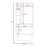 Bar Pergamo Blanco y Gales 53 cm con Dos Puertas - Bares | Bylmo