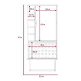 Bar Pergamo Gales y Blanco 53 cm con Dos Puertas - Bares | Bylmo