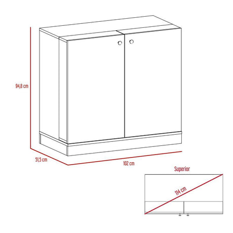Bar Sintra Caramelo 102x94.8cm con Un Cajón y con Doce Portabotellas - Bares | Bylmo