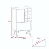 Bar Vegas Duna y Plomo 59 cm con Puerta de Vidrio - Bares | Bylmo
