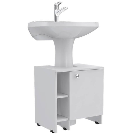 Mueble para Lavamanos Basic Blanco 47x50.5cm Individual sin Lavamanos con Una Puerta - Gabinetes | Bylmo