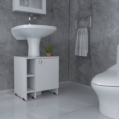 Mueble para Lavamanos Basic Blanco 47x50.5cm Individual sin Lavamanos con Una Puerta - Gabinetes | Bylmo