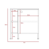 Mueble para Lavamanos Basic Blanco 47x50.5cm Individual sin Lavamanos con Una Puerta - Gabinetes | Bylmo
