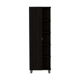 Mueble para Baño Esquinero Urano Wengue 51.2x158cm sin Cajones y con Cuatro Entrepaños - Gabinetes | Bylmo