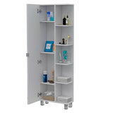 Mueble para Baño Esquinero Urano Plus Blanco 51.2x158cm sin Cajones y con Cuatro Entrepaños - Gabinetes | Bylmo