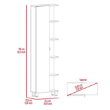 Mueble para Baño Esquinero Urano Plus Blanco 51.2x158cm sin Cajones y con Cuatro Entrepaños - Gabinetes | Bylmo