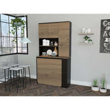 Mueble Transformable Optimus Cafe Expreso y Wengue 90 cm con Tres Puertas sin Sillas - Muebles Organizadores | Bylmo