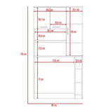 Mueble Transformable Optimus Cafe Expreso y Wengue 90 cm con Tres Puertas sin Sillas - Muebles Organizadores | Bylmo